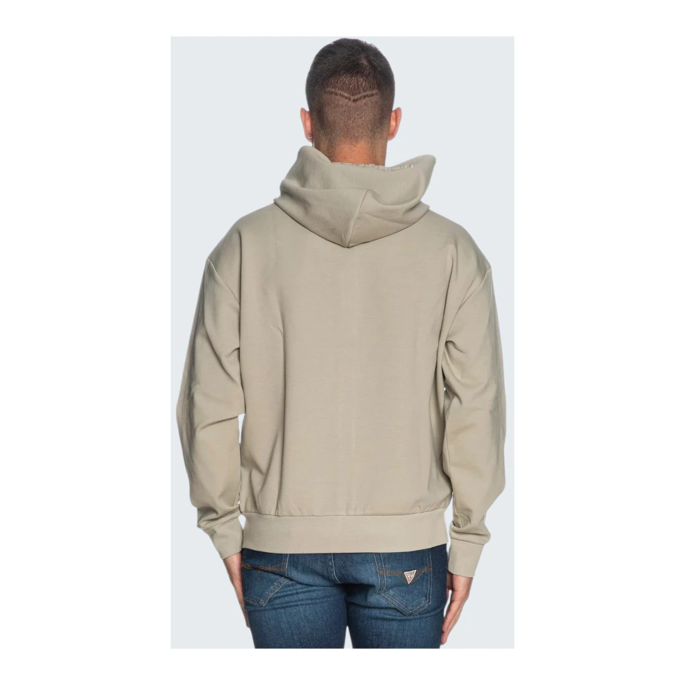 Calvin Klein Shadow Embossed Logo Hoodie Sweater Beige Heren