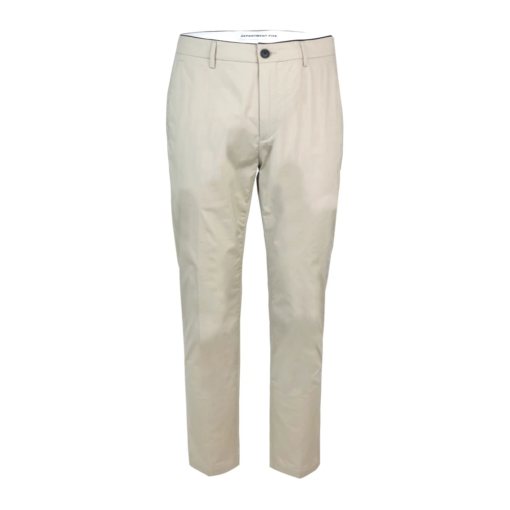 Department Five Slim Fit Chino Broek Enkel Lengte Beige Heren