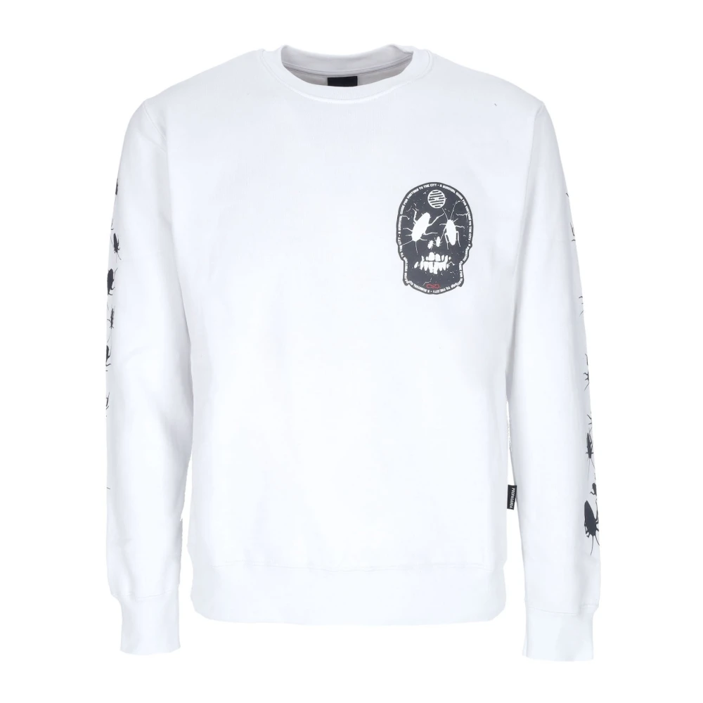 Propaganda Men's White Crewneck Sweatshirt With Print - Sweatshirts - Xl - Sweatshirts & Hoodies