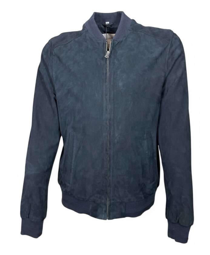 blue-suede-bomber-jacket-with-college-collar