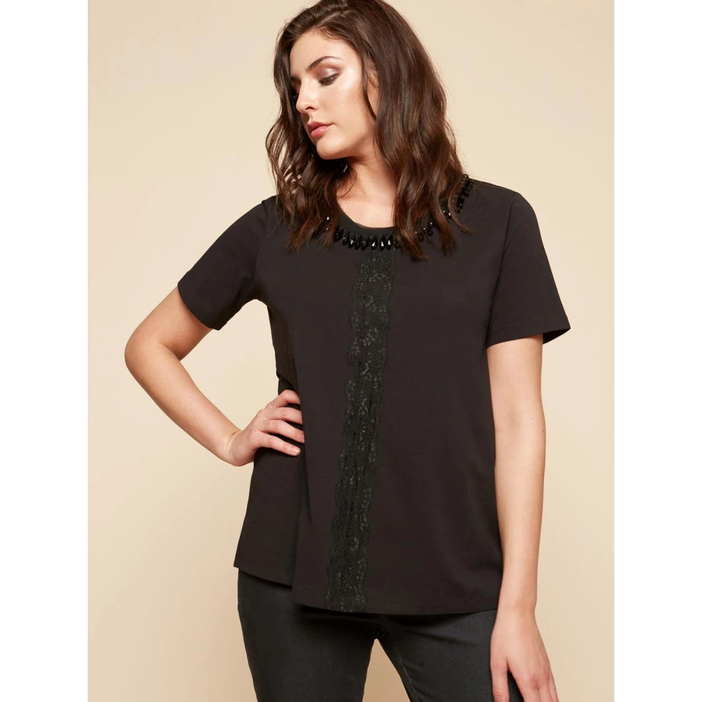 Elena Mirò Jersey Shirt Black Dames