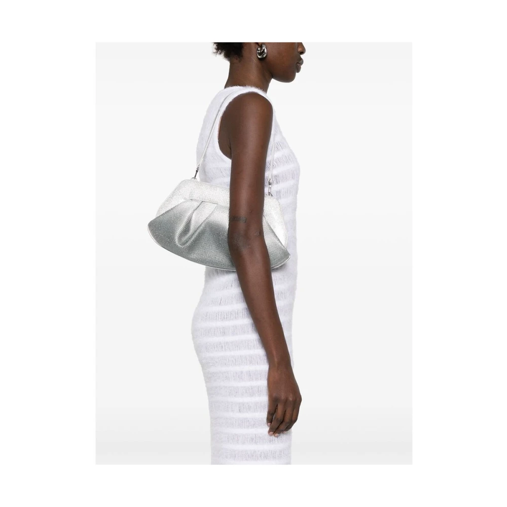 THEMOIRè Zilver-tone Upcycled Crossbody Tas Gray Dames