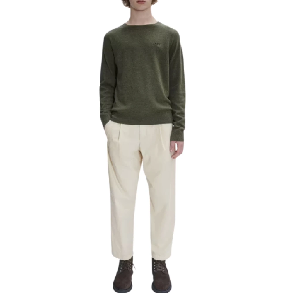 A.p.c. Wortel Fit Broek met Unieke Details Beige Heren
