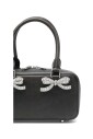 black-distressed-leather-mini-tote-bag