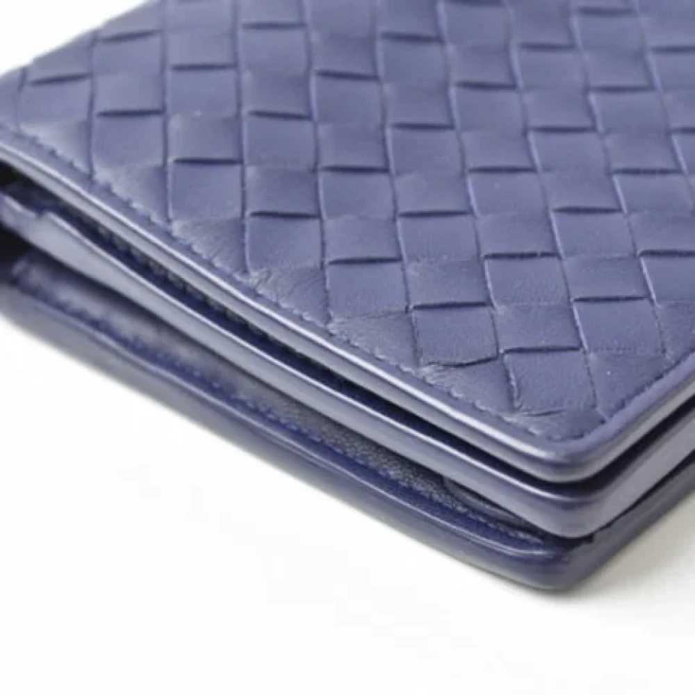 Bottega Veneta Vintage Pre-owned Fabric wallets Blue Dames