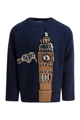 Blå Stickat AW25 Stiliga Pojkar