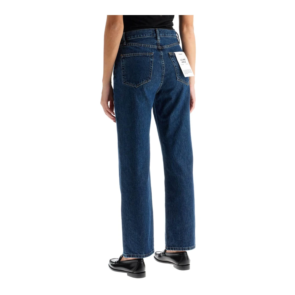 Frame Hoge Taille Cropped Enkel Jeans Blue Dames