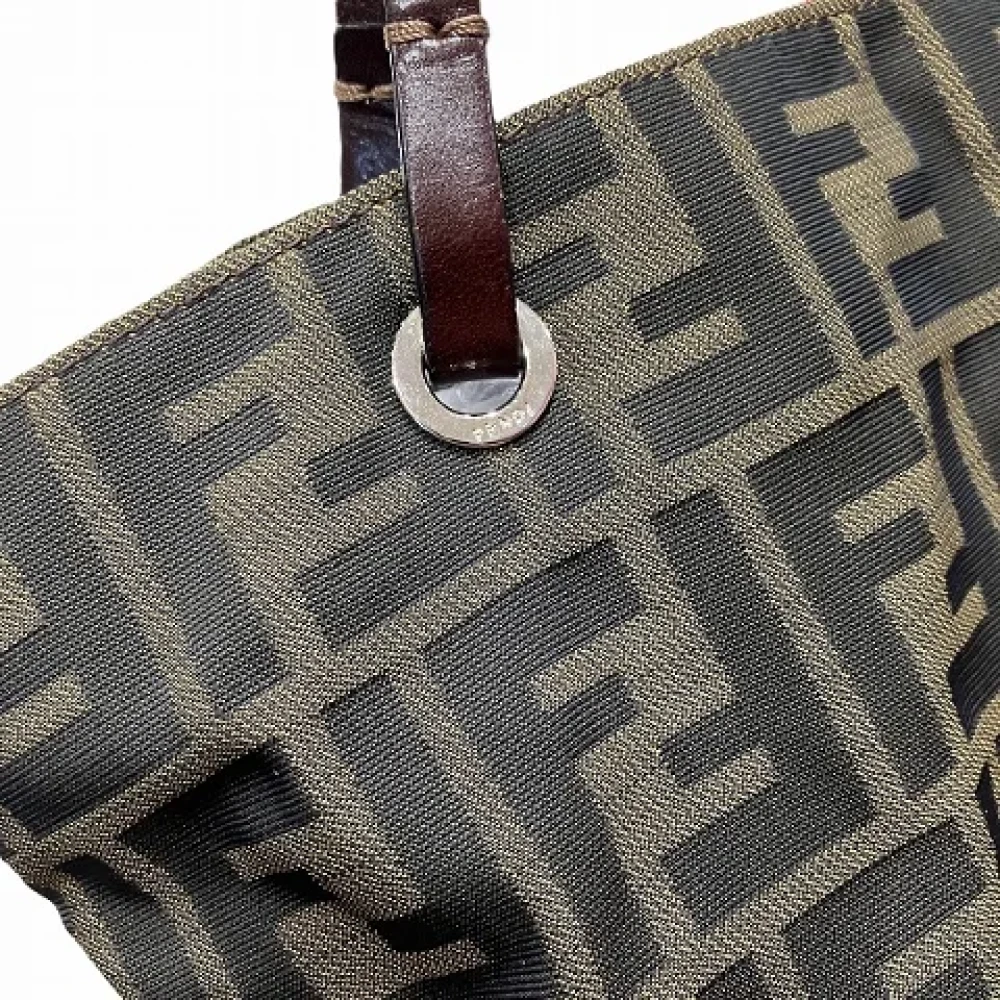 Fendi Vintage Pre-owned Canvas handbags Brown Dames