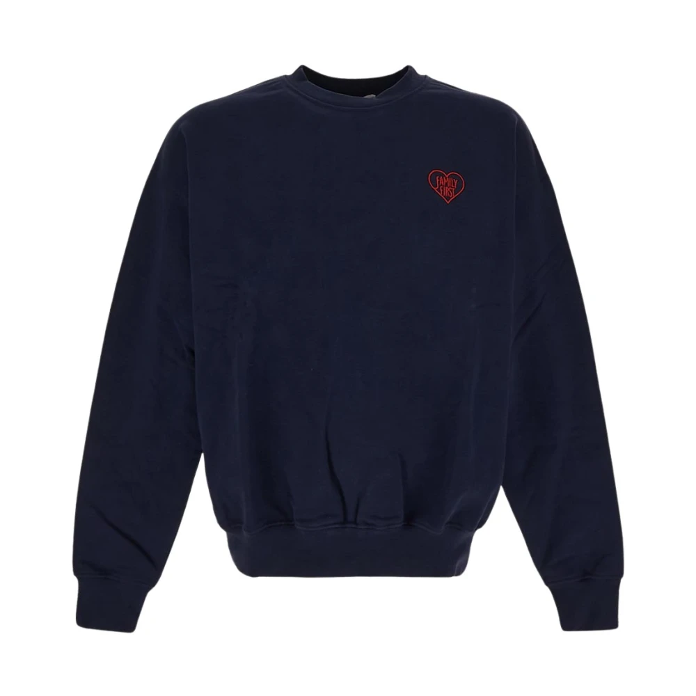 Family First Hart Katoenen Sweater Blue Heren