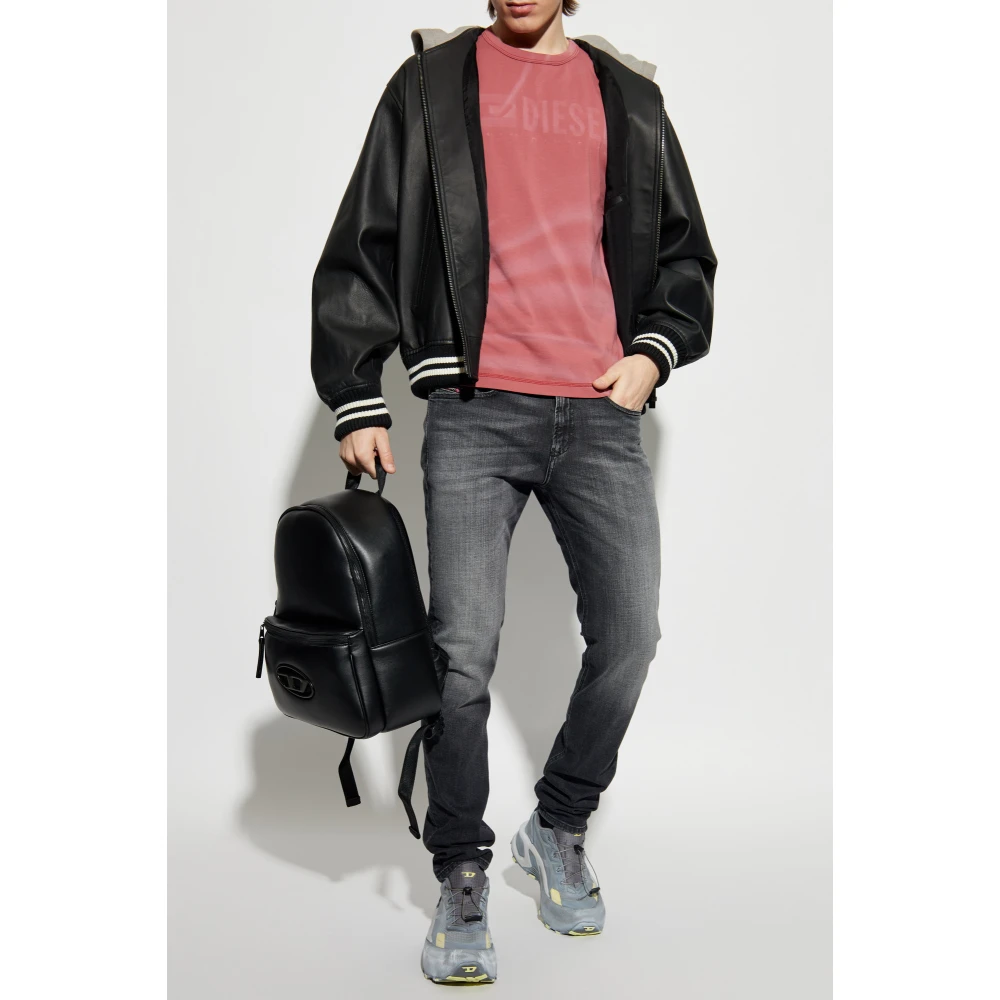 Diesel T-shirt T-Adjust-R13 Pink Heren