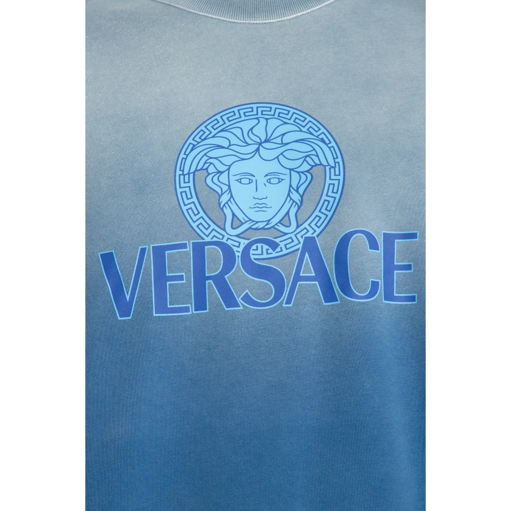 Versace Bedrukte sweatshirt Blue Heren