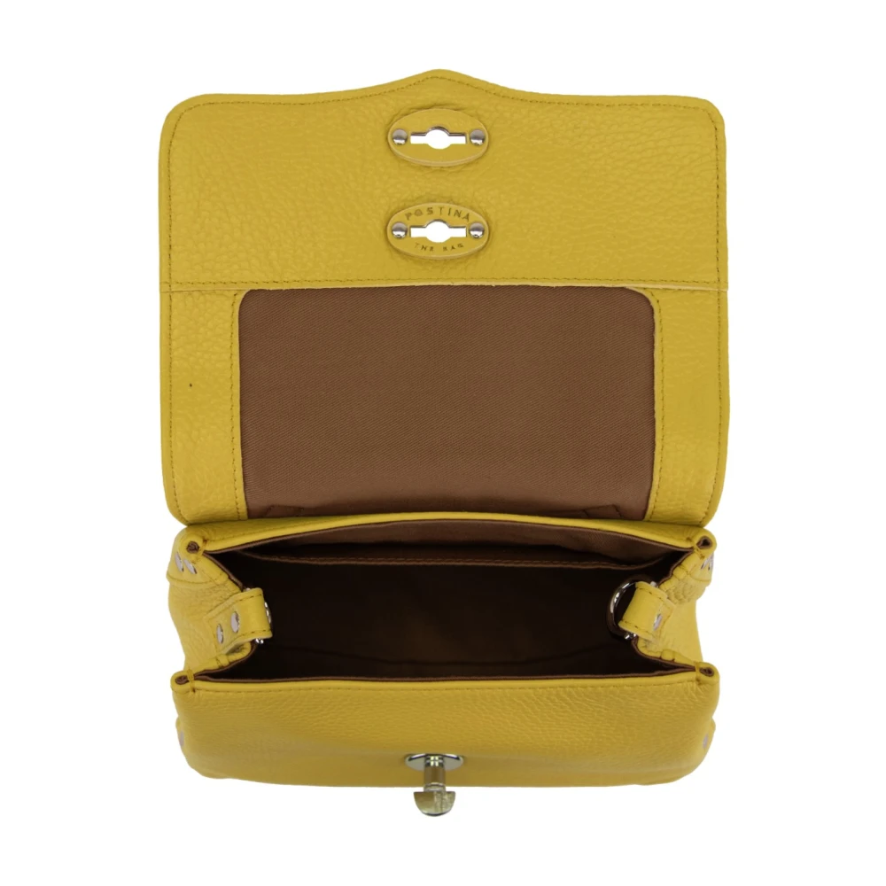Zanellato Leren schoudertas voor dames Girello Yellow Dames