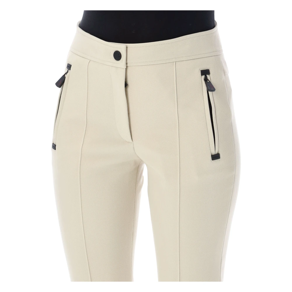 Moncler Witte High-Waist Technische Broek Aw24 White Dames