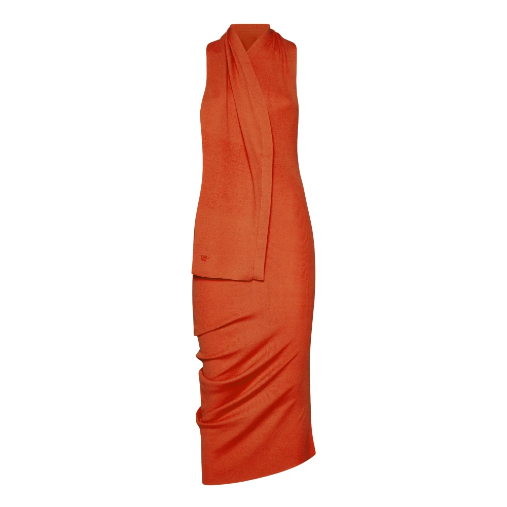 Fendi Oranje Zomerjurken Orange Dames