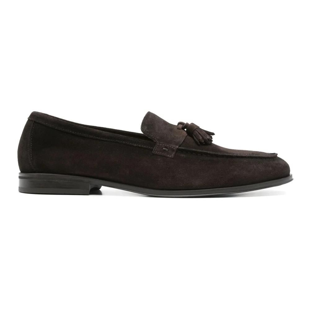 Brun Semsket Loafer med Tassel Detalj