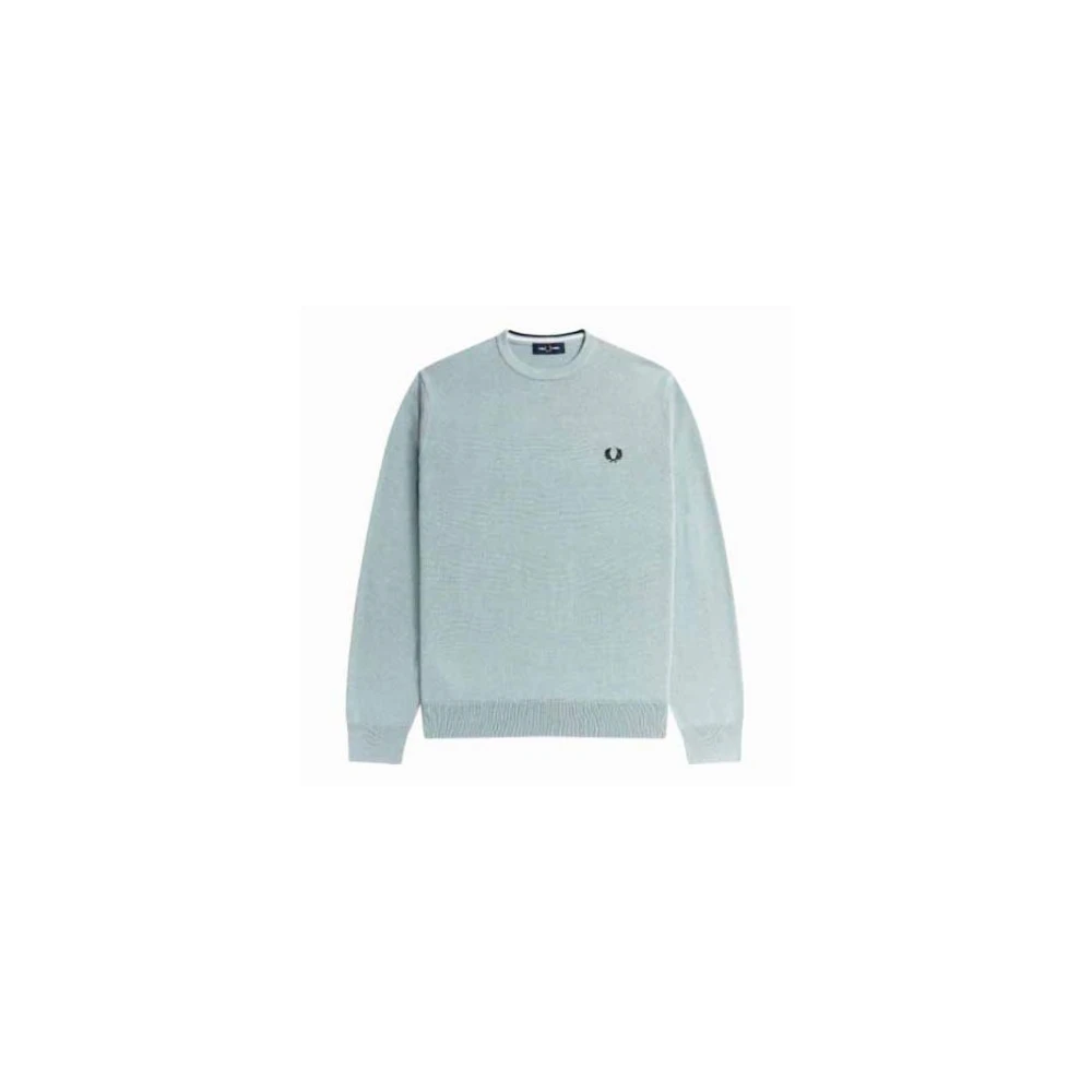 Fred Perry Klassieke Ronde Hals Merinowolmix Trui Blue Heren