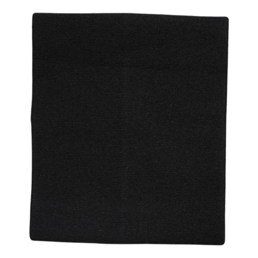 Dolce & Gabbana Vrouw Zwart Accessoires Dames, One Size, Kasjmier, Kasjmier Gebreide Nekwarmer Sjaal