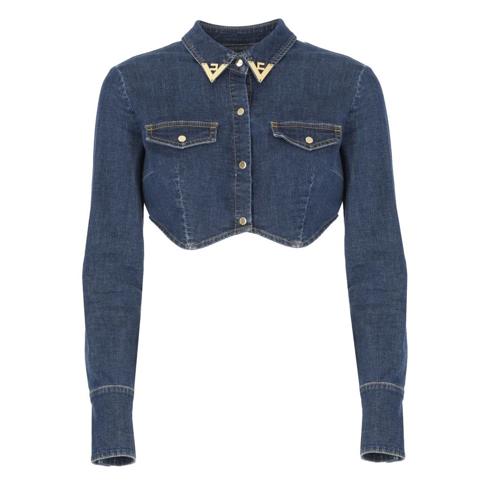 Blouses & Shirts > Denim Shirts - - Elisabetta Franchi - Modalova