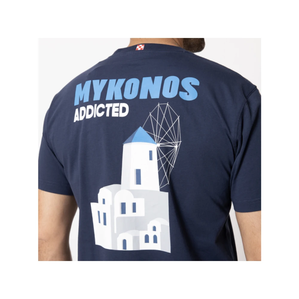MC2 Saint Barth Blauwe Marine Mykonos T-shirt Blue Heren