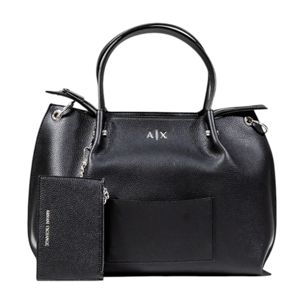Armani Exchange Shopper Tote - Female - Shopping Bags - Black - One Size - Bags