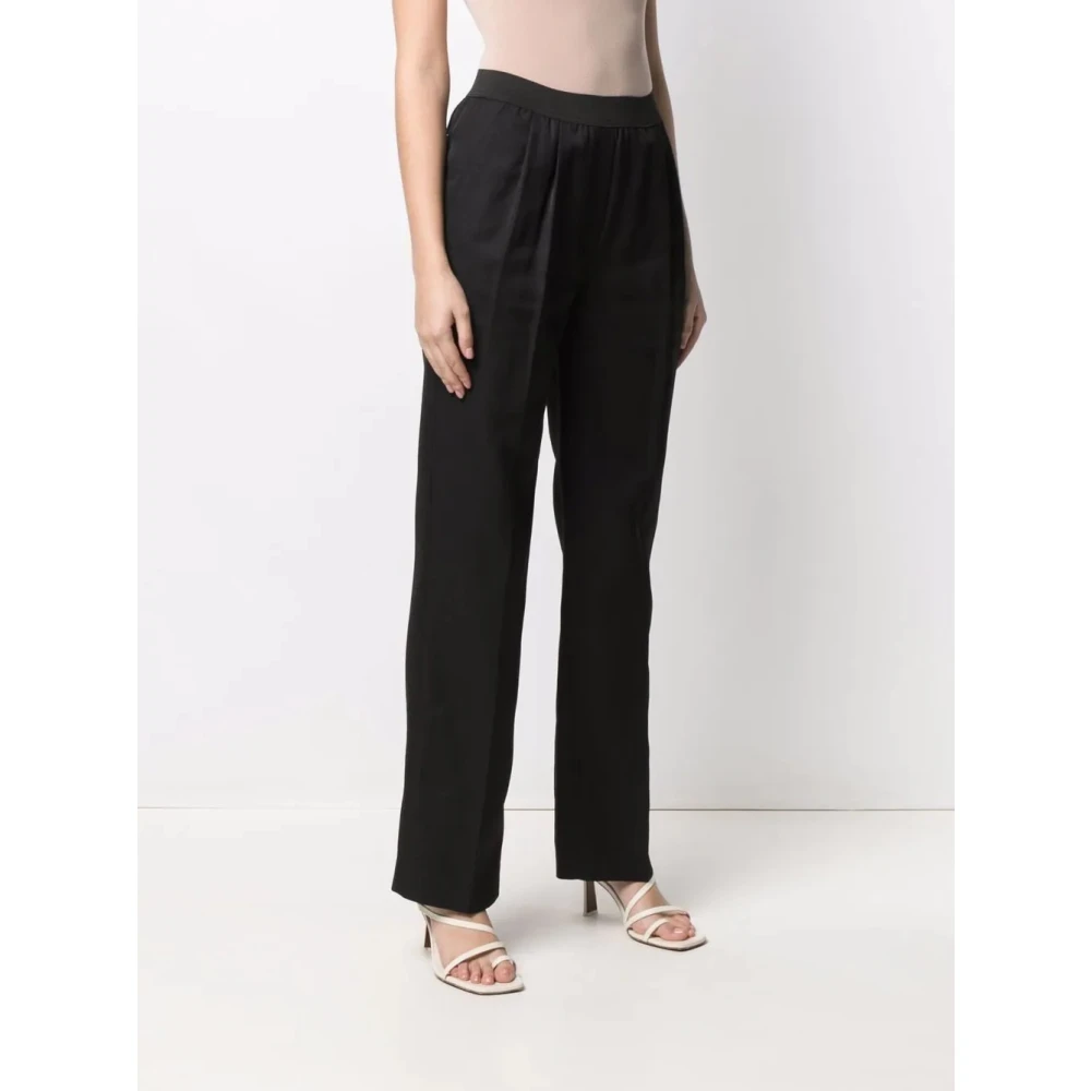 Loulou Studio Straight Trousers Black Dames