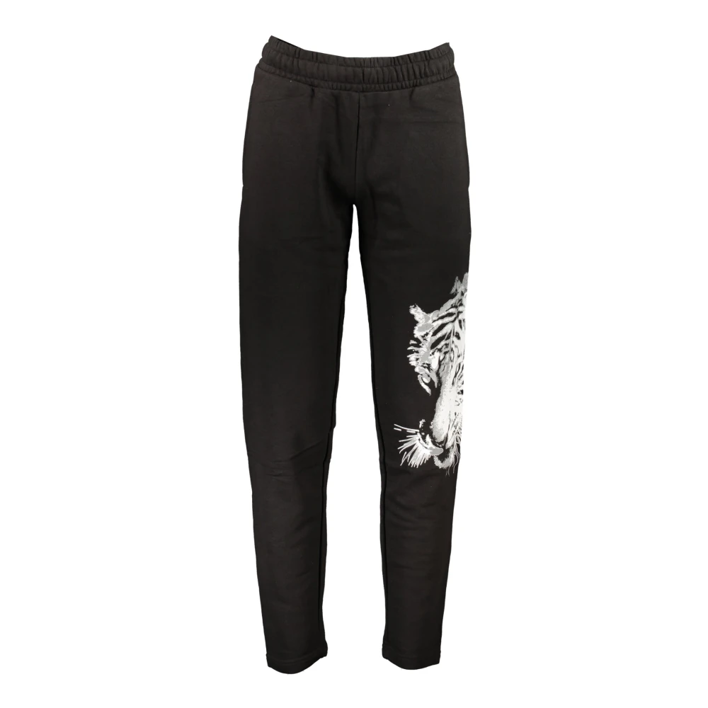 Cavalli Class Men's Black Sweatpants,, Sporty Trousers With Drawstring 2XL