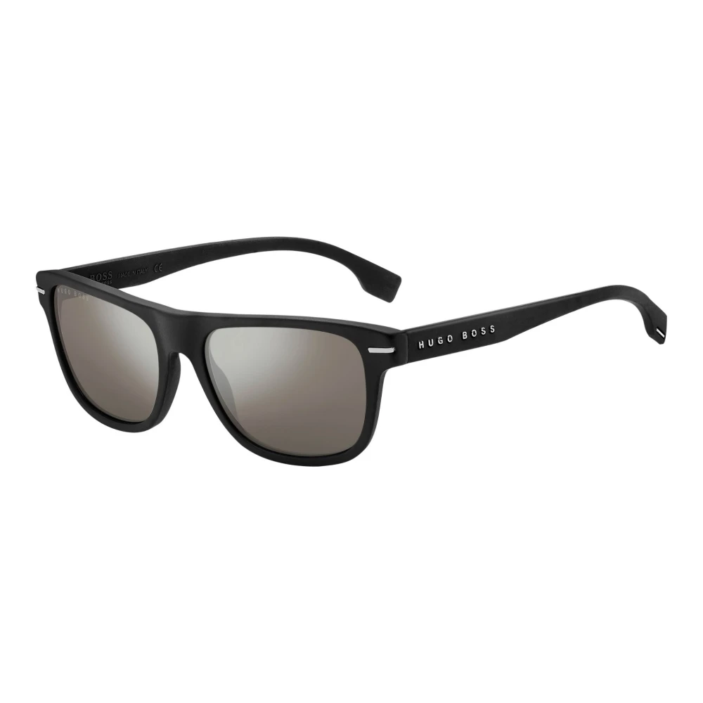 Hugo Men's Black Sunglasses, 55 Mm, Matte Silver Sunglasses
