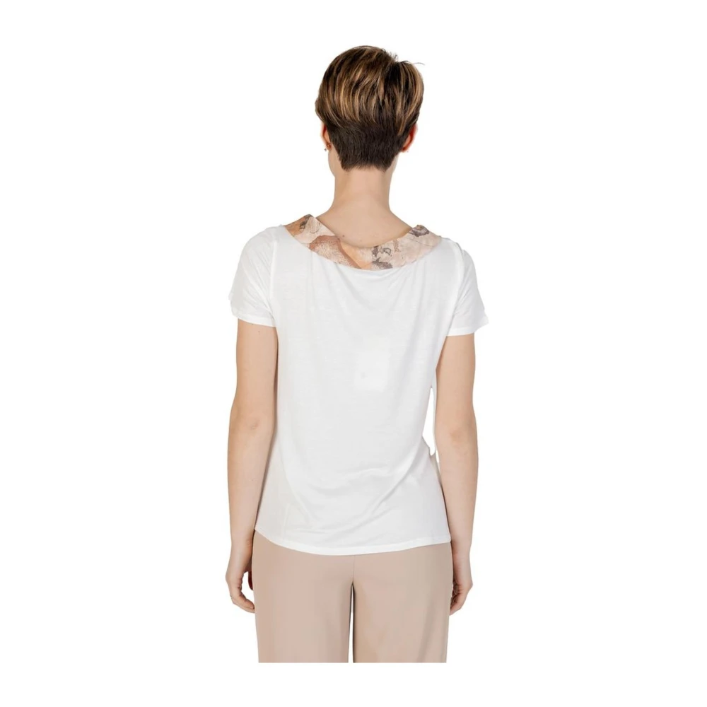 Alviero Martini 1a Classe Beige Viscose Blend T-shirt voor dames White Dames