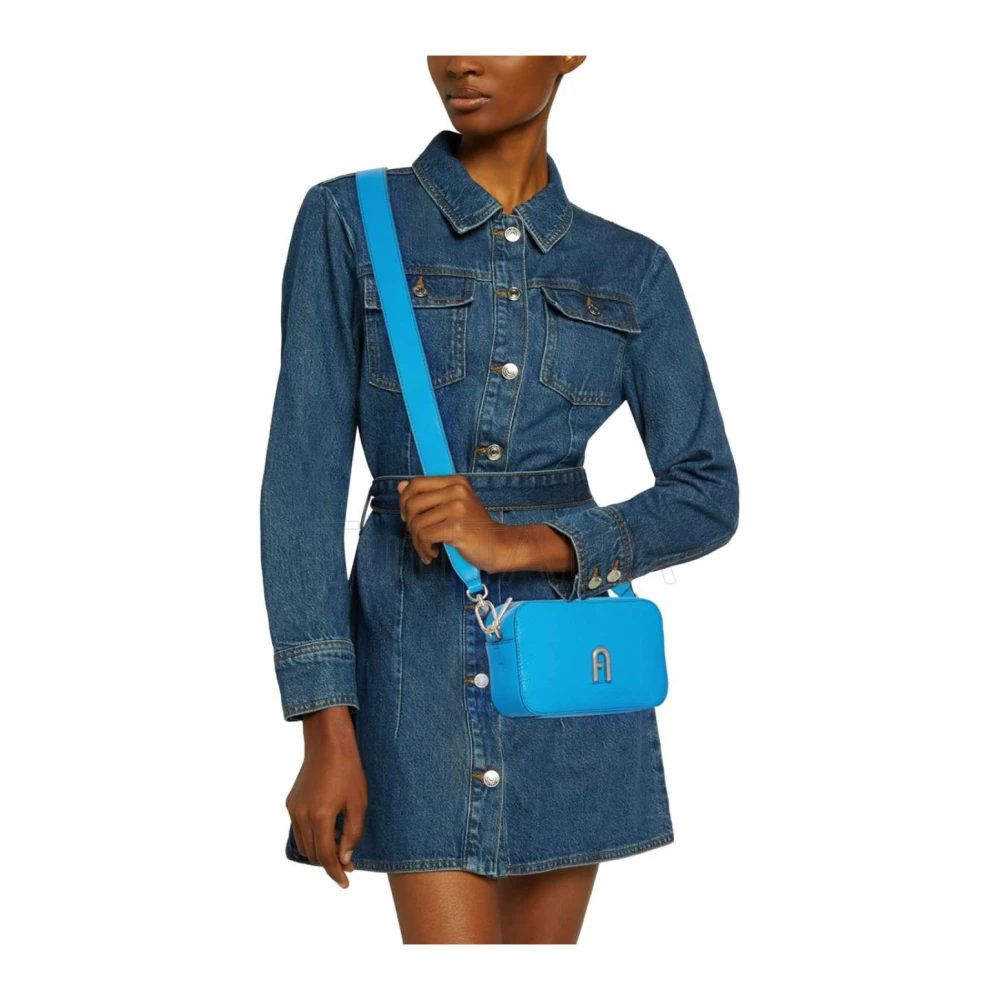 Furla Primula Logo Crossbody Tas Blue Dames