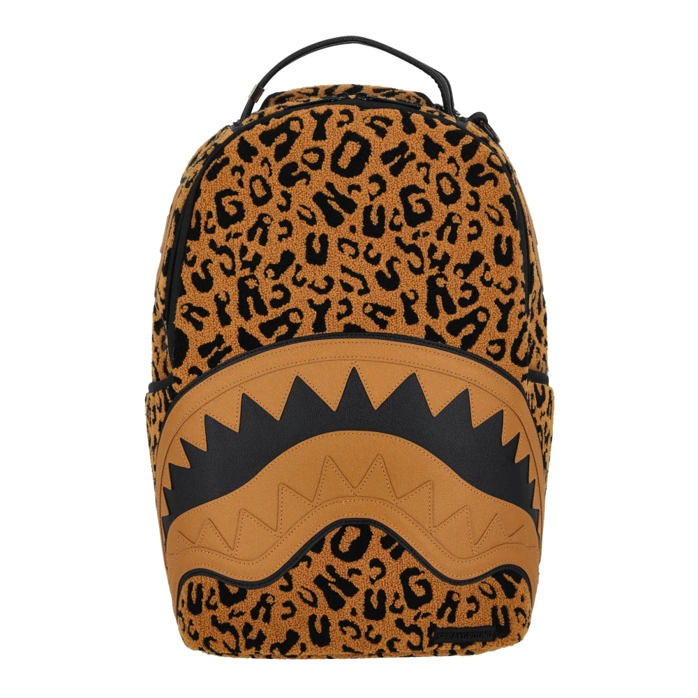 Sprayground Bruine Cheetah Chenille Rugzak Brown Unisex