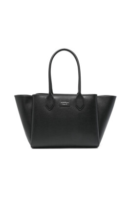 sac-en-cuir-noir-poignees-logo