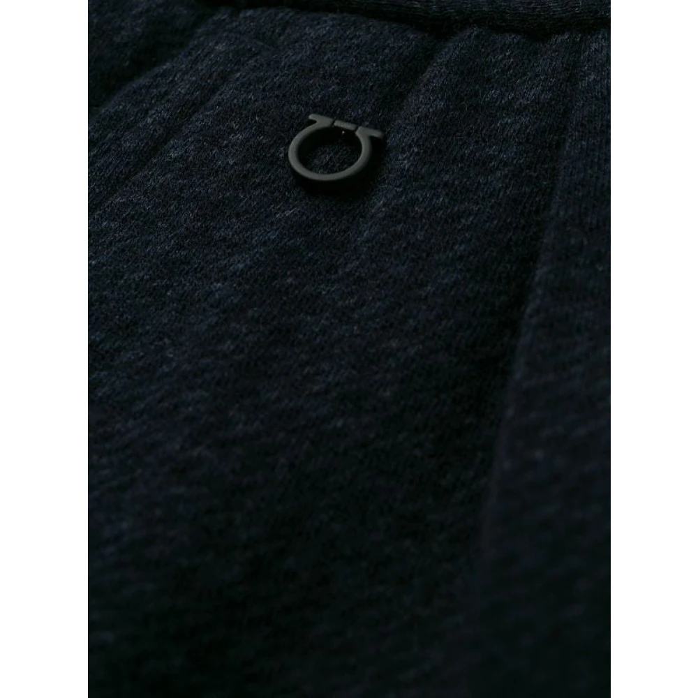 Salvatore Ferragamo Zwarte synthetische stoffen broek Black Heren