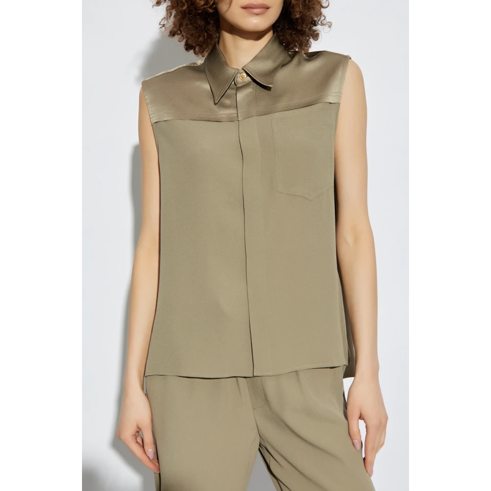 Ami Paris Mouwloos shirt Green Dames