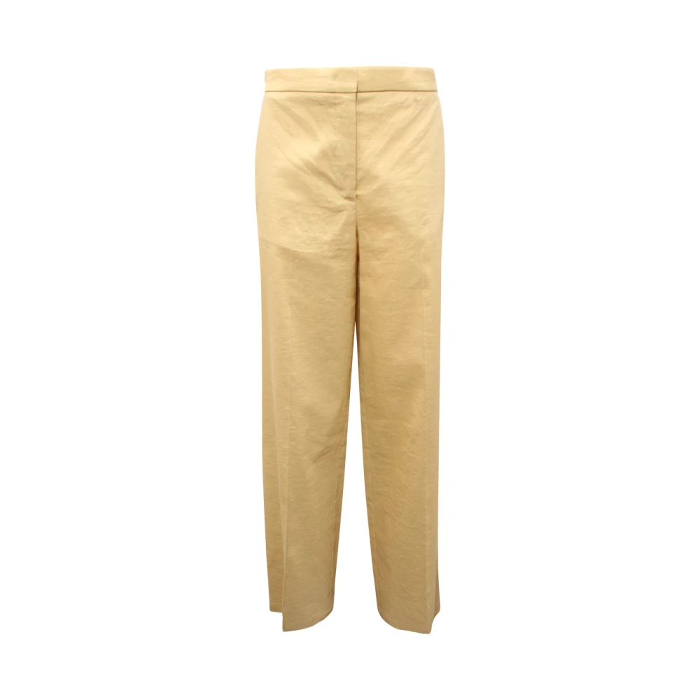 Pinko Women's Brown Jacopone Wide Leg Trousers - Wide Trousers - M - Trousers