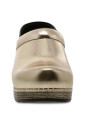 sabots-en-cuir-dore