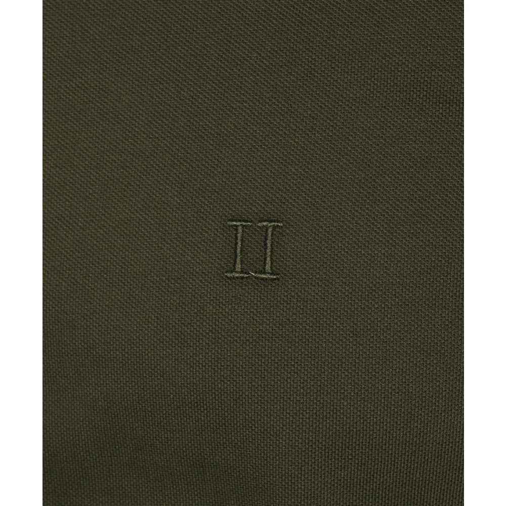 Les Deux Katoenen Crew-Neck T-Shirt Green Heren