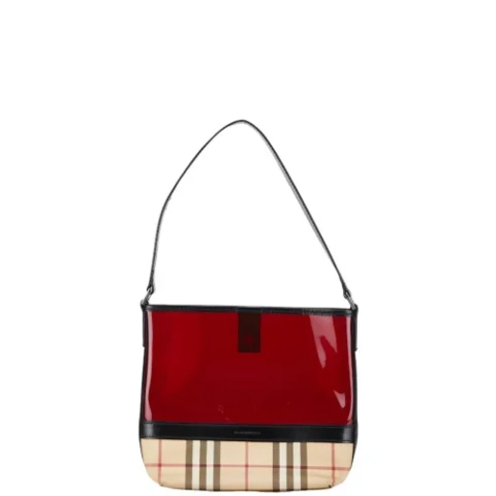 Burberry Vintage Pre-owned Fabric shoulder-bags Red Dames