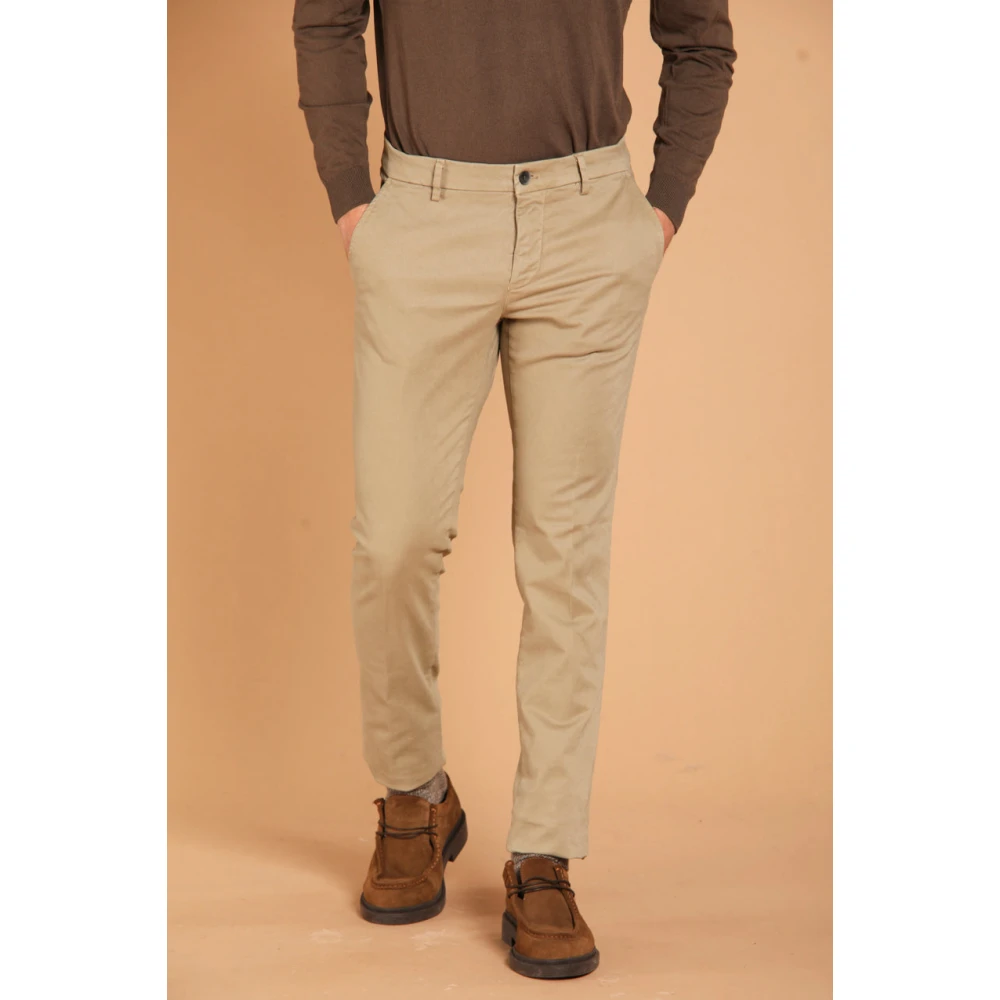 Mason's Extra Slim Fit Chino Broek in Milano Stijl Beige Heren