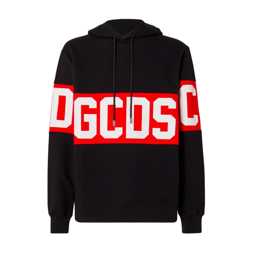 Gcds Lange Mouw Logo Hoodie Black Heren