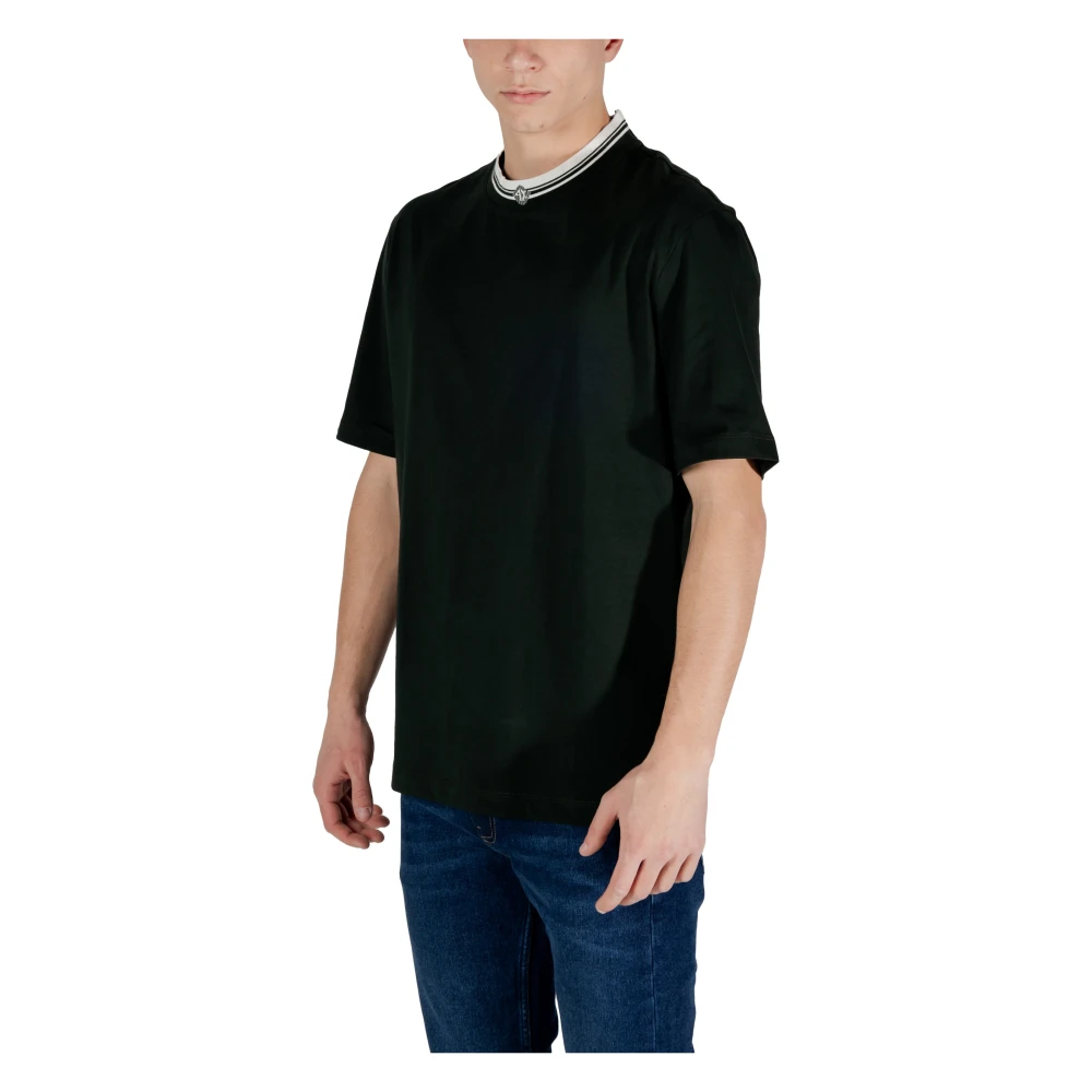 Armani Exchange Katoenen T-shirt korte mouwen lente zomer Black Heren