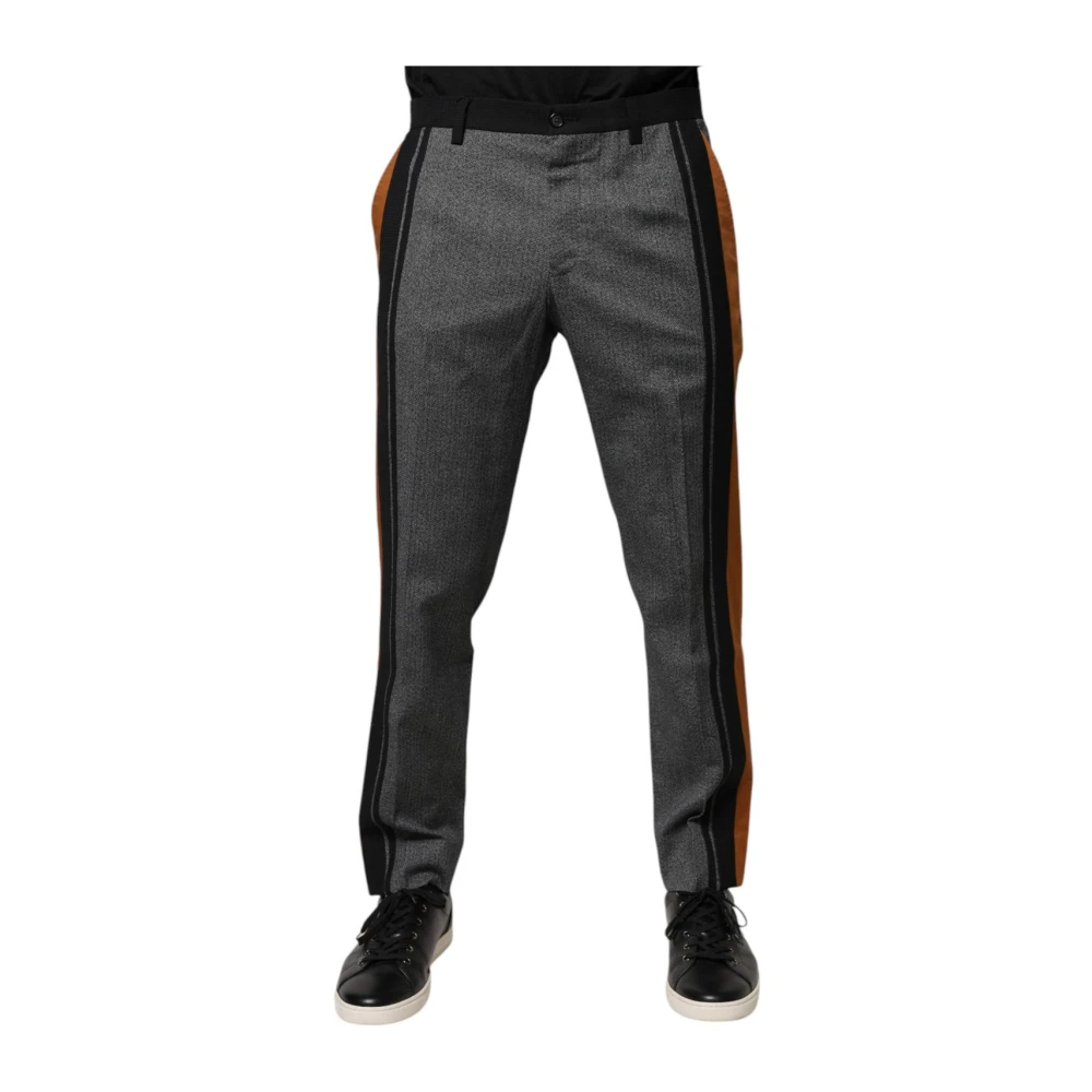 Dolce & Gabbana Men's Multicolor Chinos,, Side Stripe Trousers Large