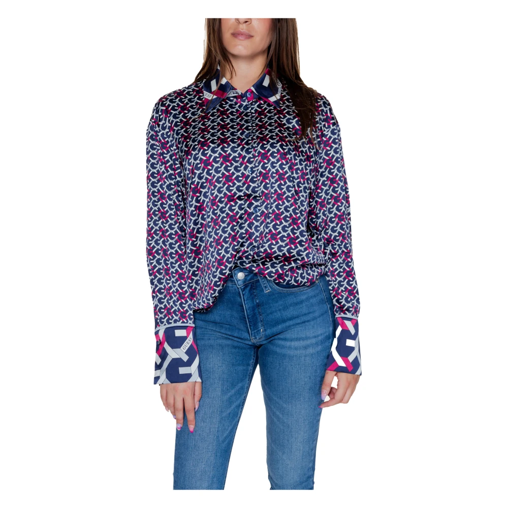 Guess Lange Mouw Blouse Herfst Winter Collectie Multicolor Dames
