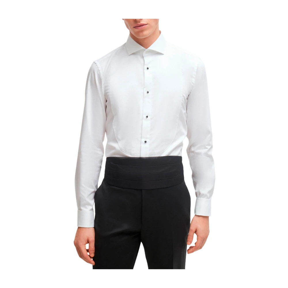 Boss Heren Casual Katoenen Overhemd White Heren