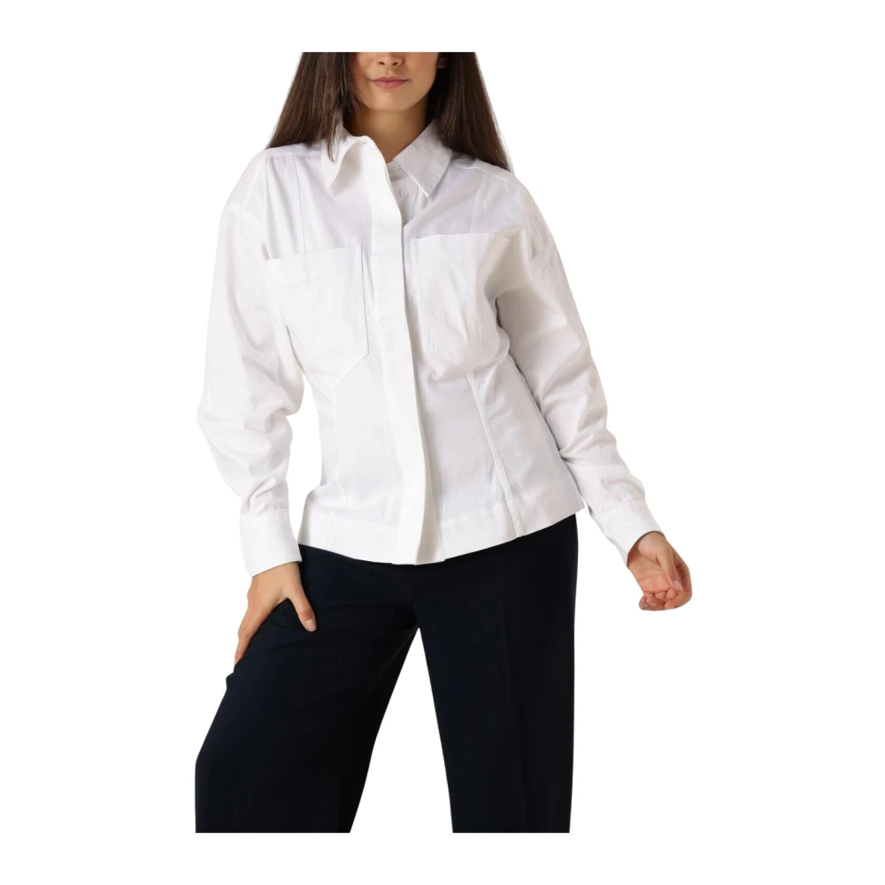 Copenhagen Muse Elegante Witte Blouse voor Vrouwen White Dames