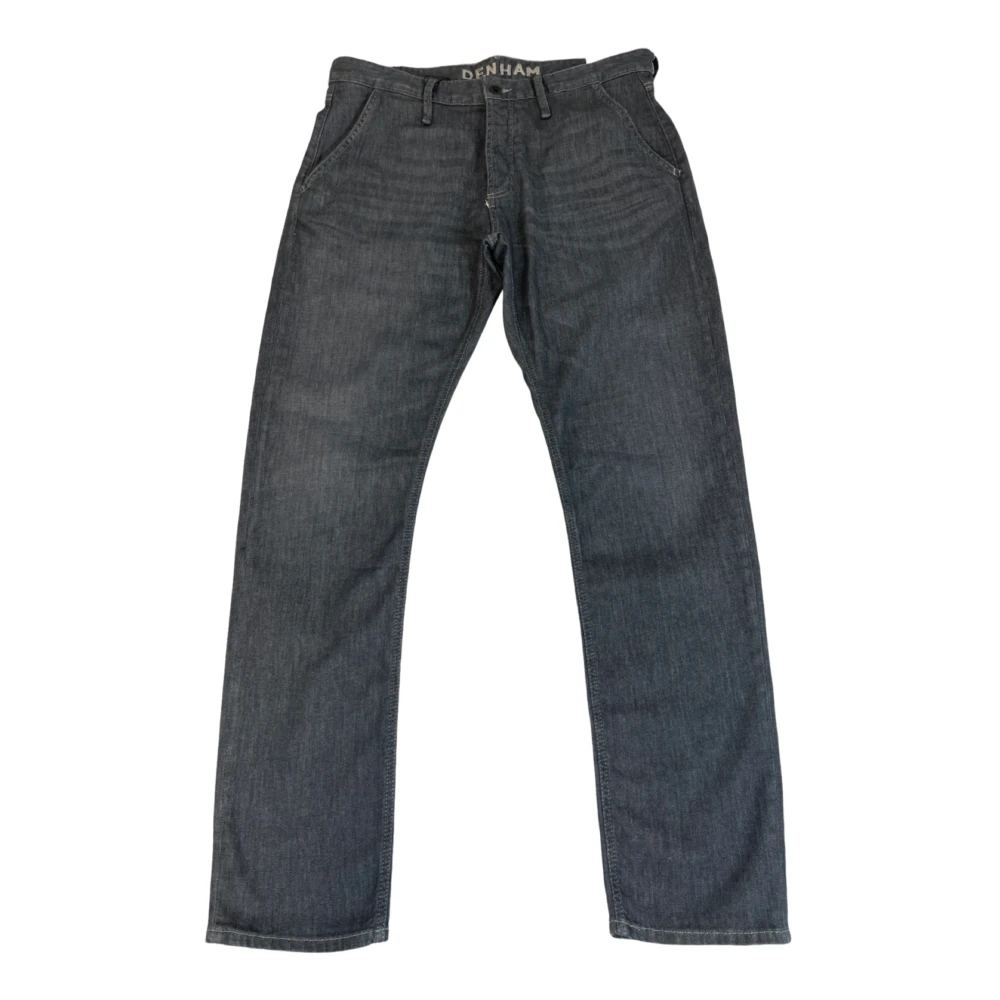 Denham Gray Grey Carrot Fit Jeans With Button Fly - Male - Straight Fit Jeans - W34 L32 - Jeans