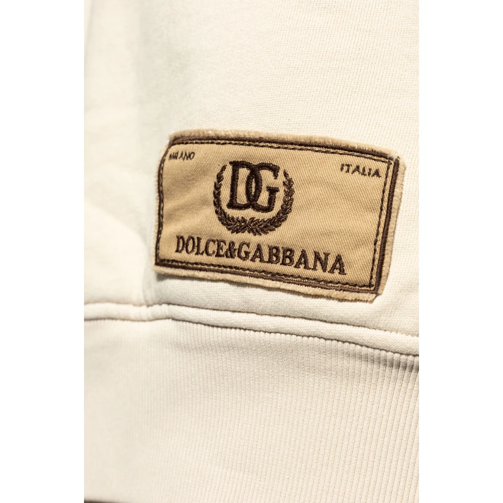 Dolce & Gabbana Sweatshirt met print Beige Heren