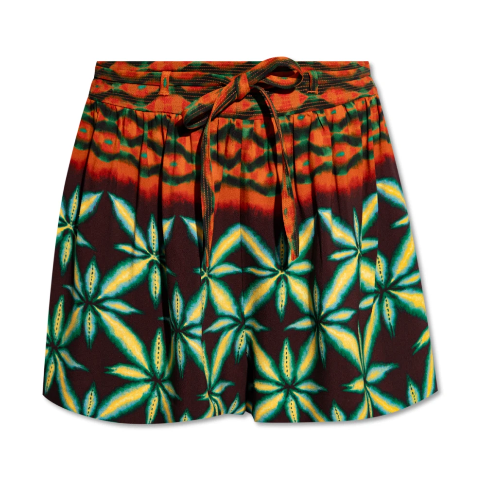 Ulla Johnson Gestreepte shorts met patroon Green Dames