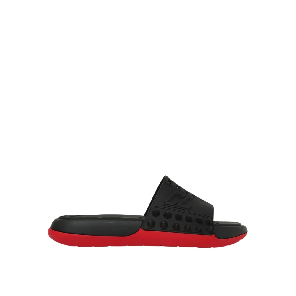 Christian Louboutin Black Sliders, Male, 7 Uk, Slip-On Sandals