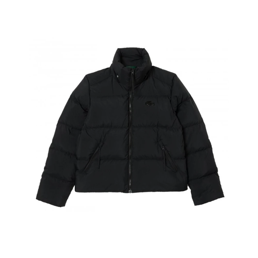 Lacoste Dames Logo Gewatteerde Jas Black Dames