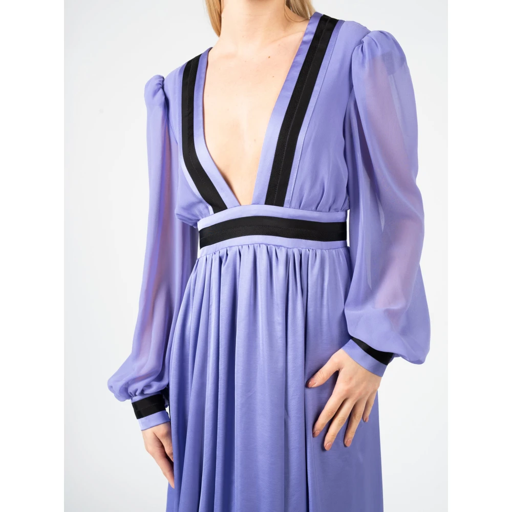 pinko Elegante Maxi Jurk Purple Dames